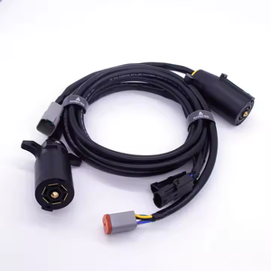 Manufacturer Removable Easy Repair Waterproof Dual 7 Way Trailer Plug Cable for Campers Caravans and Food Trucks