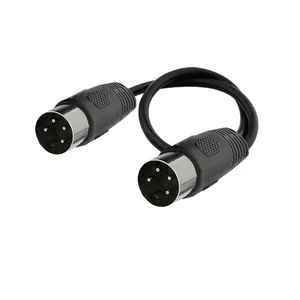 Custom MIDI DIN 6-Pin Public Public Expansion Speaker RCA PVC Video Data Transmission Cable Braid Bare Copper Conductor 1m for