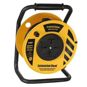 Professional Factory Cable Reel Custom Length 20m 30m Waterproof Protection and Switch IEC Female to BS Male End Type