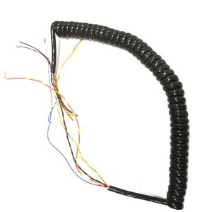 Custom 7 Cores Spiral Cable Intercom Cable Handset Curly Cord