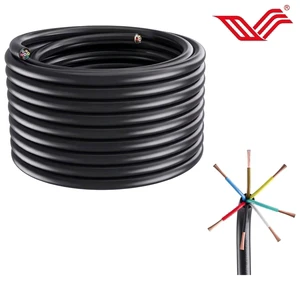 7-way Trailer Cable, Heavy-duty 14 (CCA) Automotive Cable, with Colored PVC Insulated Wire.