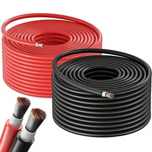 High Quality 1500V DC Solar Cable 10AWG 12AWG Waterproof PTFE IP67 Solar Wire Copper PV Cable for Outdoor Solar Project