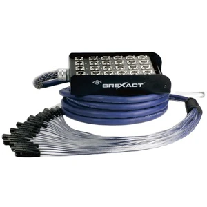 24-Channel XLR Audio Stage Box PVC Jacket Snake Cable with Braid Shielding Twisted Pair Type 100FT RoHS for