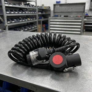 24V Truck Spiral Cable,ABS EBS 7 Core Trailer Plug,Heavy Duty Trailer and Truck Trailer Connector Cable