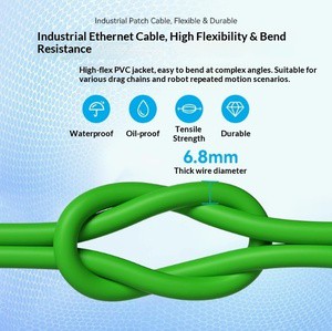 Profinet High-speed Transmission Cat6a Network Cable Custom-made Gigabit Servo EtherCAT Shielded For Drag Chains 20-70C