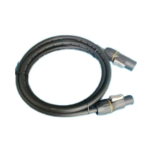 JIAHUI Male Female H07RN-F Cable 3G1.5mm2 16A250V Copper Rubber Nylon Jacket 2M Length Industrial Stage Light IP44 Straight Plug