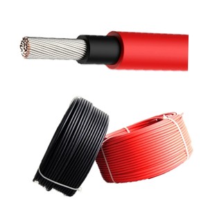 Standard PV1-F Solar Cable 1500V Tinned Copper XLPE Insulated Red Black DC PV Wire for Solar Panel Connection