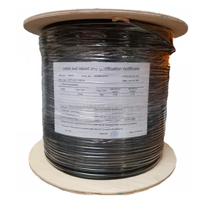 2 Core Indoor/Outdoor FTTH Drop Cable G657A 1550nm 1fo Fibre Optic Network Fiber Communication Cables FRP KFRP Steel Wire Used