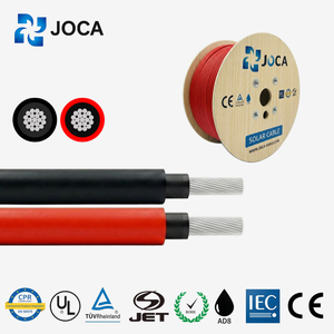 UL/TUV for Certified 1500V DC Solar Cable PV Wire XLPO Insulation Red Jacket 4mm 6mm Tinned Copper Conductor Flame Retardant