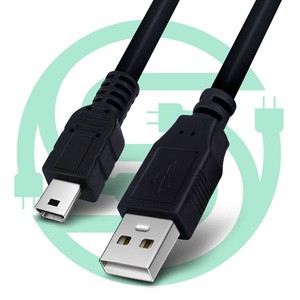 Factory Custom 1.5M High-Speed Mini 2.0 USB Data Charging Cable Pure Copper Camera 2.0 Mini USB Shielded Braid Cable Computer