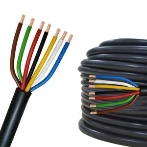 7 Way 14 Gauge Conductor Wire Cable Wiring Insulated Heavy Duty Trailer Cable