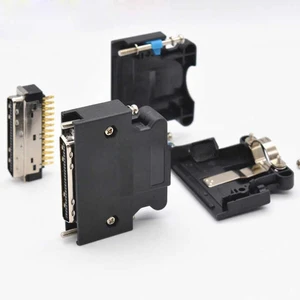 LULIAN Servo Motor PLC Mitsubishi MDR IO 50 Pin Male Copper SCSI Connector Adapter for Servo and Power Applications