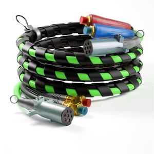 15ft/12ft ABS Semi Truck Trailer Cable Kit with New 7-Wire 7-Pin Plug Easy Connecting Trailer Parts for huanchain