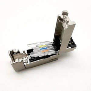RJ45 Industrial Ethernet Cable Connector 4-Core No-Press Crystal Head Made in China