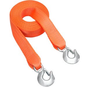 Tow Strap 2 In X 20 Ft Heavy Duty With Safety Hooks 17000 Lbs Recovery Rope For Cars Trucks Vehicles Roadside Towing Cable