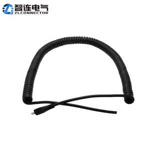 Matt Electrical Stranded Spring Spiral Coiled Waterproof Insulated Wire Cable with Micro USB