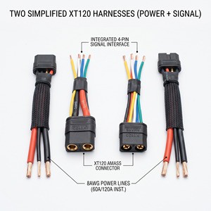 XT120 Connector Cable XT120 To XT120 10AWG Silicone Wire For Solar Panel Battery Charging Custom Length Available