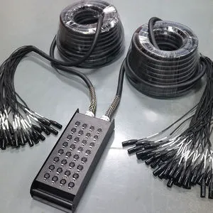32-Channel XLR PVC Stage Box Snake Cable for Professional Audio Speaker Coaxial Bare Copper Microphone Cable (Model TW2-32)