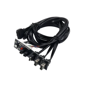 Computer Case Front Panel Mounted Extension Cable Dual USB 3.0 + Type C with HD Audio I/O Port for Desktop Computer