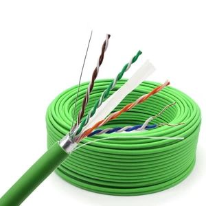 100m 305m Reel F/UTP FTP Cat6a network cable 500MHz 100% copper conductor PVC LSZH PE shielded RJ45 cat6 cable