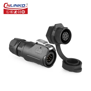 Cnlinko LP12 8 Pin Panel Mount IP68 Connector Male Female Plug Socket Signal Transmission Servo Motor Security Monitoring Device