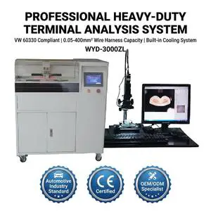 Precision Terminal Cross Sectional Measurement Machine with Auto Edge-finding Software for Power Cables