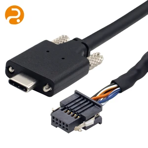 Customization USB 3.1 3.0 Type C to USB C Dual Screw Lock Camera Cable OEM ODM Design Braid Shielding for Mobile Charging