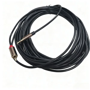 High Quality Black PVC Jacket 3.5mm to RCA Mono Cable