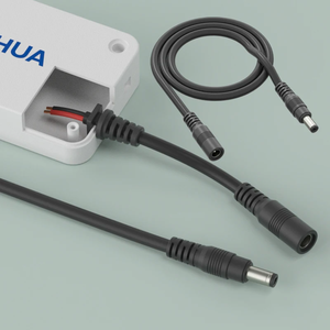 5521/5525 DC Cord: Male-Female Power Cable For Cameras, LED Lamps, Set-Top Boxes & Digital Devices