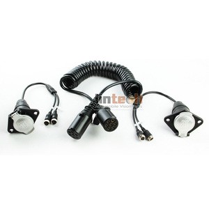 7 Cores Truck Trailer Cable With 4 Pieces 4 PIN Aviation Truck Connector Cable for Splitter Screen Backup Camera Kit