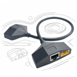 Custom Copper Core PVC Insulated RJ45 XT60 Micro-USB Connector Cable 320mm 24V for Industrial Robots & New Energy Devices