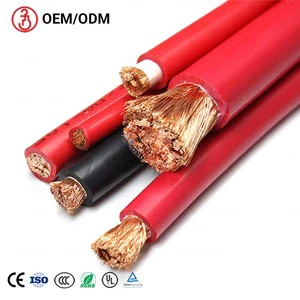 Single Core 16 25 35 50 70 95mm2 Stranded Pure Copper Rubber Welding Cable Extra Flexible Battery Electrical Wires