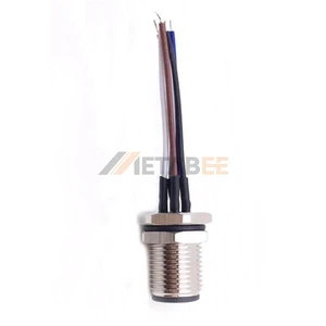 M12 5-pin Panel Mount with Cable Receptacle Assembly