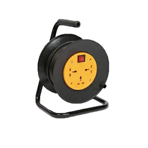Hot Sale 50m Electric Socket Hand-Hold Reel Cable Drum Good Quality Industry Use Cable 4 Outlets 250V 16A AC Male