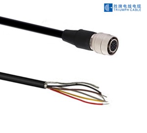 OEM Industrial Camera I/O Trigger Cable Connector Cable 6/10 Pins Moulded Plug Leads (PVC/PUR) Robotic Sensor Connector Cable