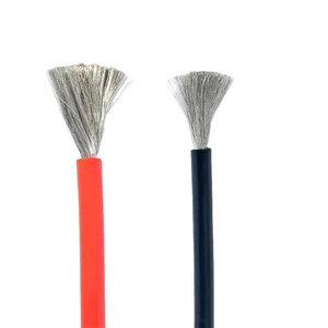 Industrial Power Silicone Rubber Insulated Copper Conductor Ultra Flexible High Temperature 600V Rated Battery Cable 200C