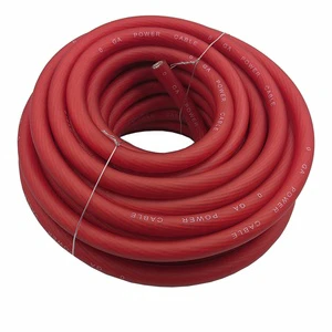 A Roll of 51' FT Feet 1/0 AWG 0 Gauge CCA Power Wire Ground Cable Translucent Black Red Blue 3 Color Available