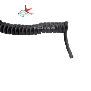 Customized Spiral Coidel Cables Tractor Trailer Cable Truck 7 Core Spring Spiral Coiled Electric Cable for Tractor & Trailer