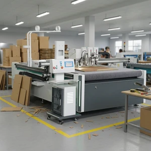Best Price Cardboard Cutting Machine Oscillating Knife Cutting Machine Carton Grooving v Cut Machine Cardboard Cnc Cutter