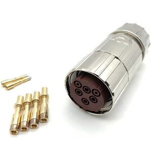 RLS1201 M40 9-Pin Aviation Plug | Industrial Servo Motor Connector