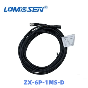 Lomosen ZX-6P-1MS-D 6Pin P7 Options Sollars I/O DC 30VDC Power Cable Metal Core PVC Coating 5.0mm Diameter-Multiple Length Cable
