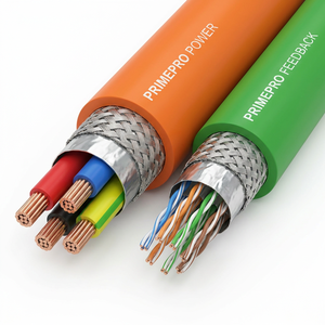 PRIMEPRO High-Flex Servo Motor Cable Set Power & Feedback Encoder Cable Double Shielded for Siemens/Fanuc/Mitsubishi Systems