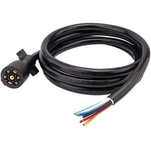 Customized 7-Prong Trailer Plug Cable Assembly Heavy Duty Extension Trainer Cord Harness for RV Autone Truck Trainer Campers
