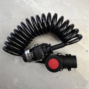 HIgh Quality Spiral Electrical Cord Truck Trailer ABS/ EBS Coiled Power Cable With 7Pin Plugs