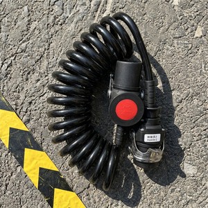 High Quality Black Flex 7 Pin Truck Trailer Spiral Cable Truck Parts for Semi-trailer Power Line