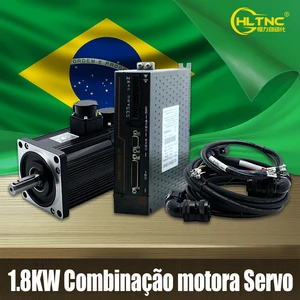 Brazil 1.8KW 110ST Single-Phase AC Servo Motor Kit 220V 3000RPM 7.2Nm IP65 T3DF Drive 5M Cable Set CNC Router Sewing Machine