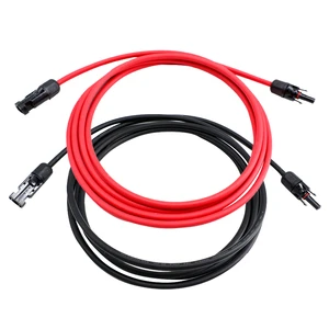 Solar Cable with Connector 10/12/15/17/20/30 Meters Red and Black 6mm2 Solar Panel Connection Cable