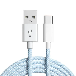 High-Speed 480Mbps Data Transfer 1m USB-C Braided Jacket Fast Charging Cable with Pure Copper for Phones Tablets Computer Camera
