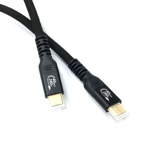 USB4 3Meters 10FT 40Gbps 8K 60Hz Compatible Thunderbolt 5 PD 240W Gen4 5A Fast Charging Nylon USB Type C Data Cables For Camera
