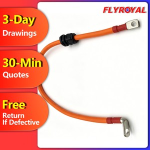 Custom EV Battery Cable High Voltage Power Cable Energy Storage Cable Automotive Wire Harness Assembly with Lug Terminal
